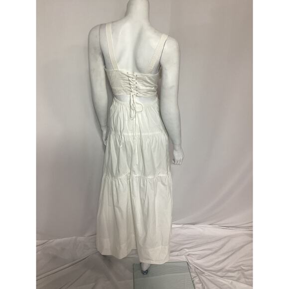 A.L.C. 'Lily' White Cotton Poplin Dress Size 8 - Picture 3 of 4